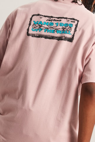 T-shirt loose Barb Plate - Rose