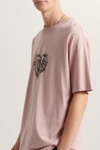 T-shirt loose Barbed Heart - Rose