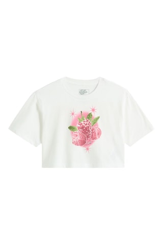 T-shirt cropped - Blanc - Vans