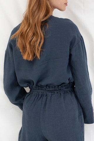 Linnen Blouse - Blauw