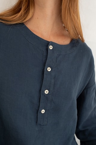 Linnen Blouse - Blauw