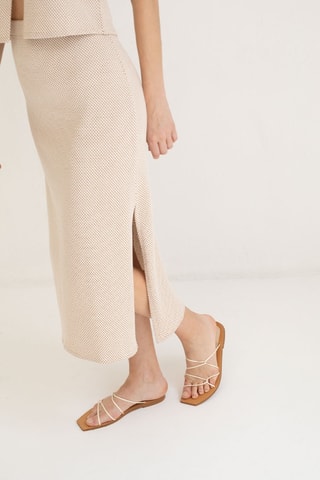 Biologisch Katoenen Midirok - Beige
