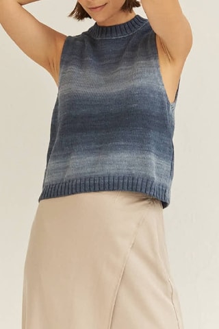 Korte Mouwloze Trui - Blauw