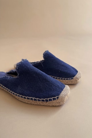Linnen Slippers - Blauw