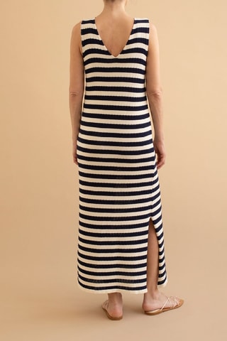 Lange Mouwloze Jurk - Blauw