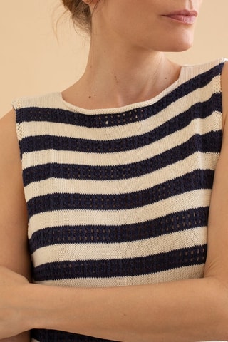 Lange Mouwloze Jurk - Blauw