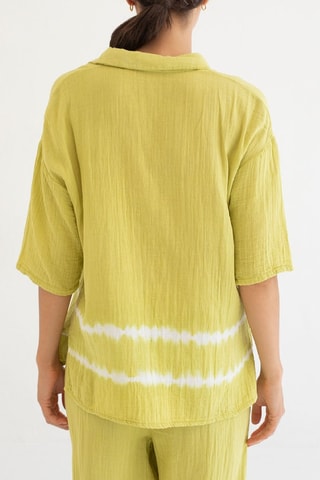 Biologisch Katoenen Oversized Blouse - Blauw