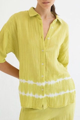 Biologisch Katoenen Oversized Blouse - Blauw