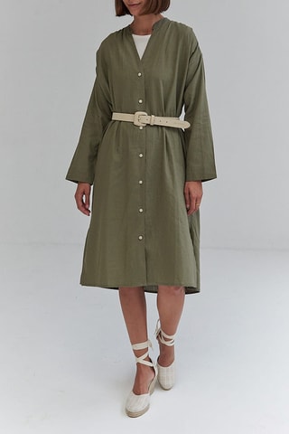Linnen Blouse-jurk - Groen