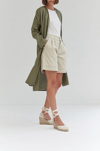 Linnen Blouse-jurk - Groen