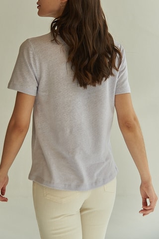 Linnen T-shirt - Blauw
