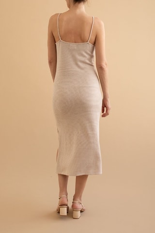 Mouwloze Biologisch Katoenen Midi-Jurk - Beige