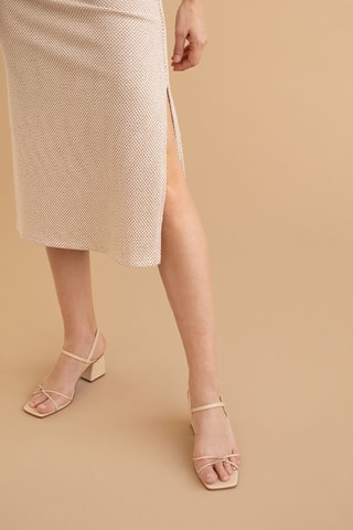 Mouwloze Biologisch Katoenen Midi-Jurk - Beige