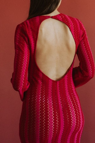 Midi-jurk - Fuchsia