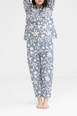Biologisch Katoenen Oversized Blouse - Blauw
