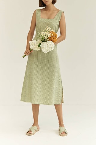 Mouwloze Midi-jurk - Groen
