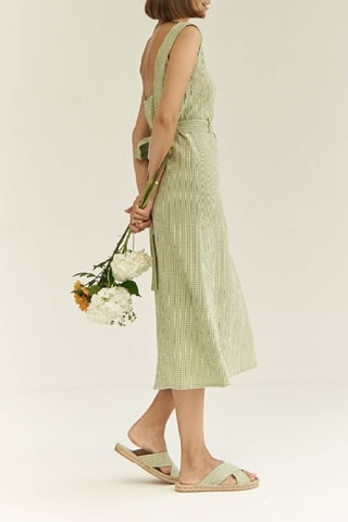 Mouwloze Midi-jurk - Groen