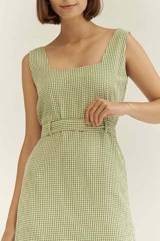 Mouwloze Midi-jurk - Groen