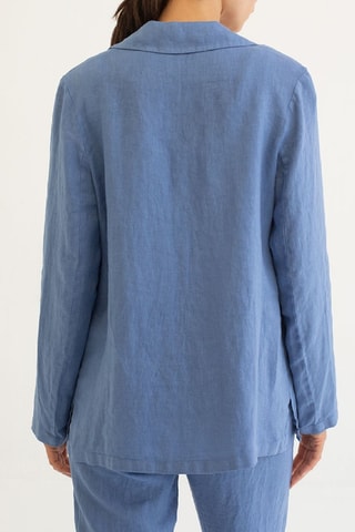 Linnen Blazer - Blauw
