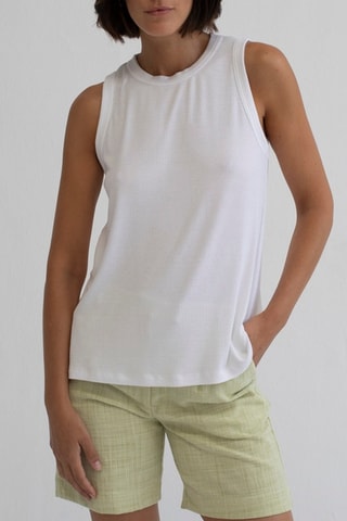 Mouwloos T-shirt - Wit