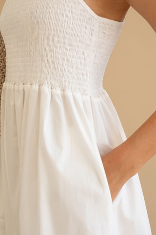 Mouwloze Midi-jurk - Wit
