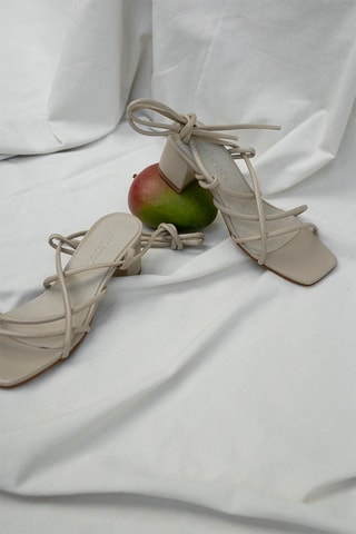 Leren Sandalen met Hak - Blauw