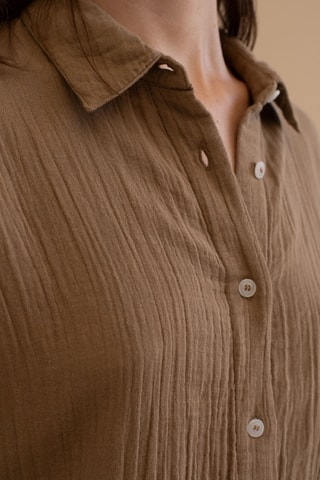 Biologisch Katoenen Oversized Blouse - Beige