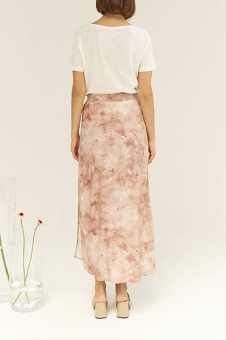 Lang Wikkelrok Hoge Taille - Roze