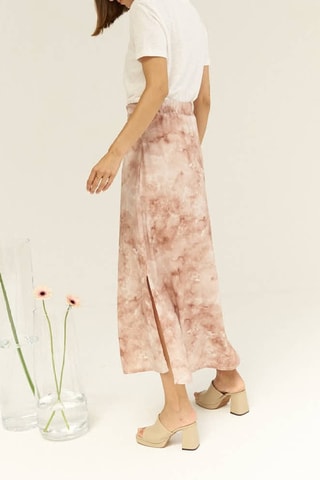 Lang Wikkelrok Hoge Taille - Roze