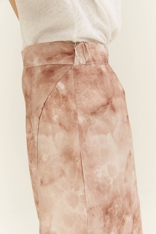 Lang Wikkelrok Hoge Taille - Roze