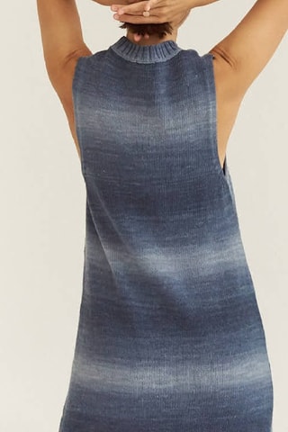 Mouwloze Trui-jurk - Blauw