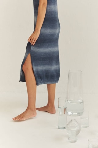 Mouwloze Trui-jurk - Blauw