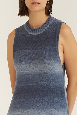 Mouwloze Trui-jurk - Blauw
