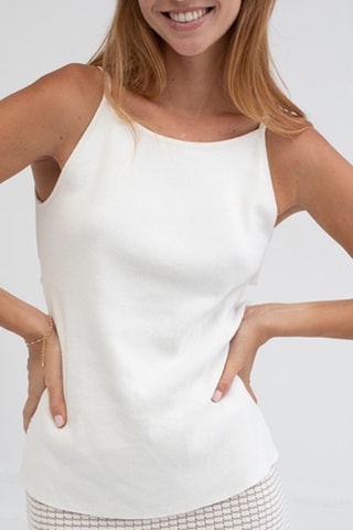 Mouwloze Top - Blauw