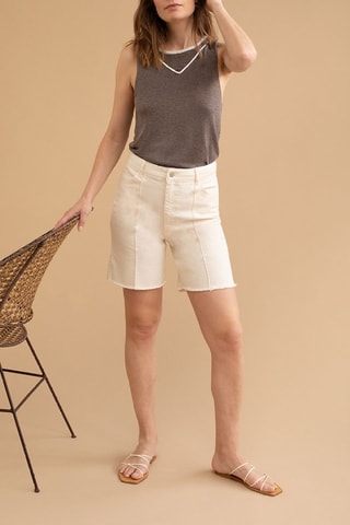 Mouwloze Top - Beige