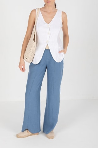 Linnen Broek - Blauw