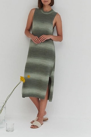 Mouwloze Trui-jurk - Groen