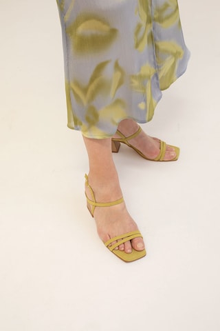 Leren Sandalen met Hak - Groen