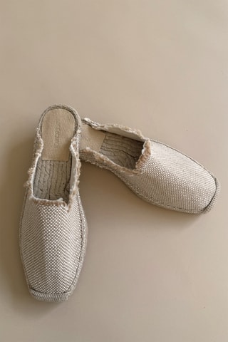 Linnen Slippers - Beige