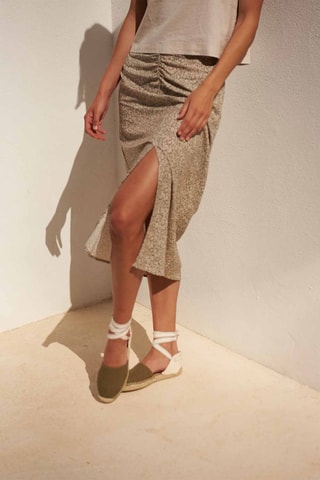 Hennep Espadrilles met Sleehak - Beige