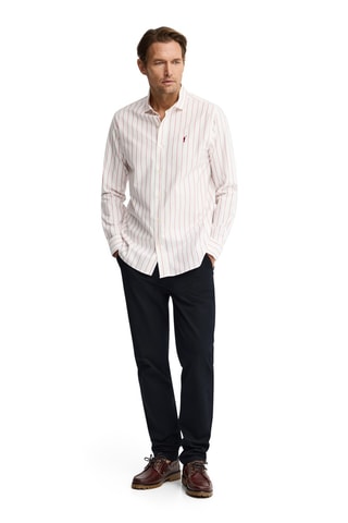 Overhemd Regular - Ecru en rood
