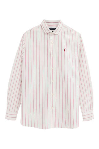 Overhemd Regular - Ecru en rood