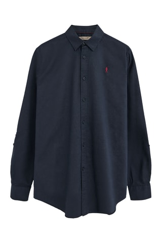 Linnen Overhemd Regular - Marineblauw
