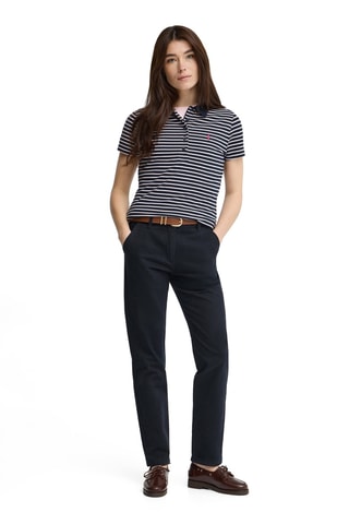 Polo Slim Fit - Marineblauw en roze