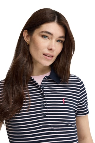 Polo Slim Fit - Marineblauw en roze