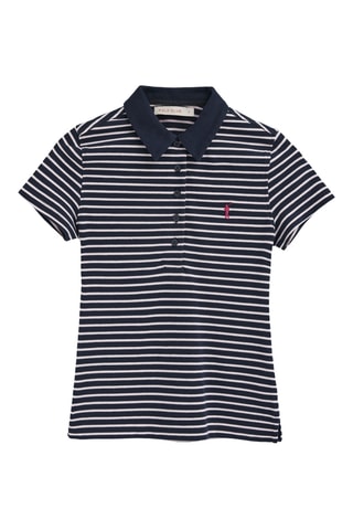 Polo Slim Fit - Marineblauw en roze