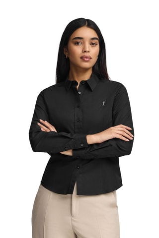 Blouse Slim Fit - Zwart