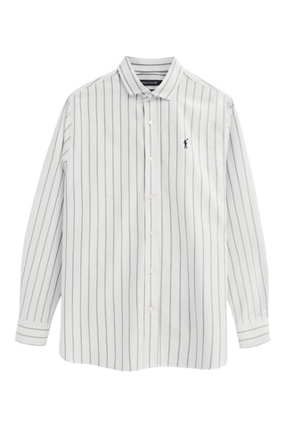 Overhemd Regular - Ecru en marineblauw