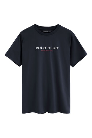 2 T-shirts Regular - Wit en marineblauw