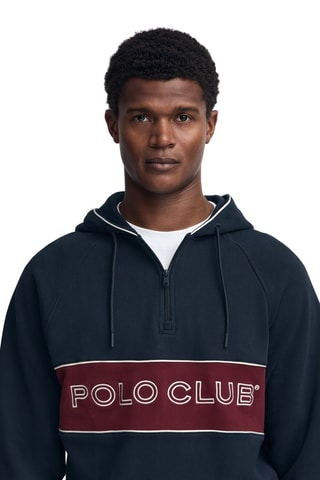 Sweater met Capuchon - Blauw en rood